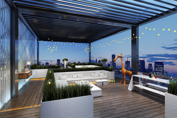 電動百葉涼亭M210應用場景1