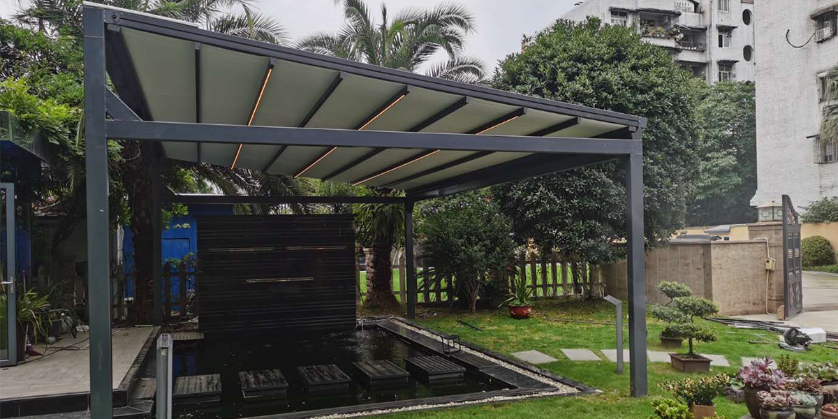 明陽遮陽戶外鋁合金天幕應用案例分享