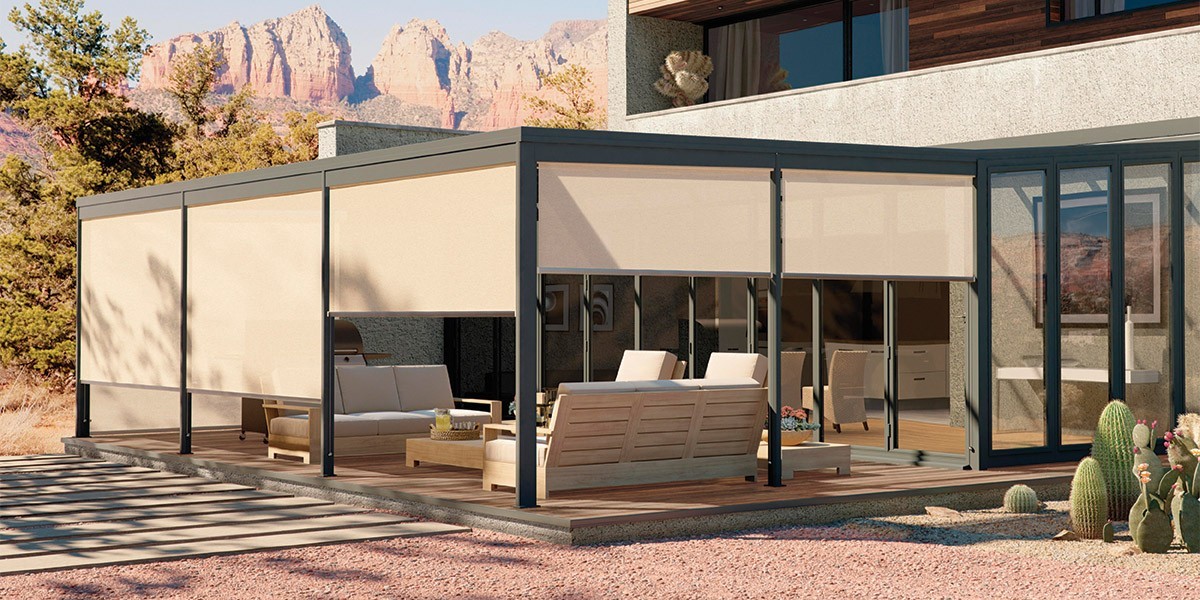 你的庭院可能需要一個智能開放式的戶外歐式電動百葉涼亭