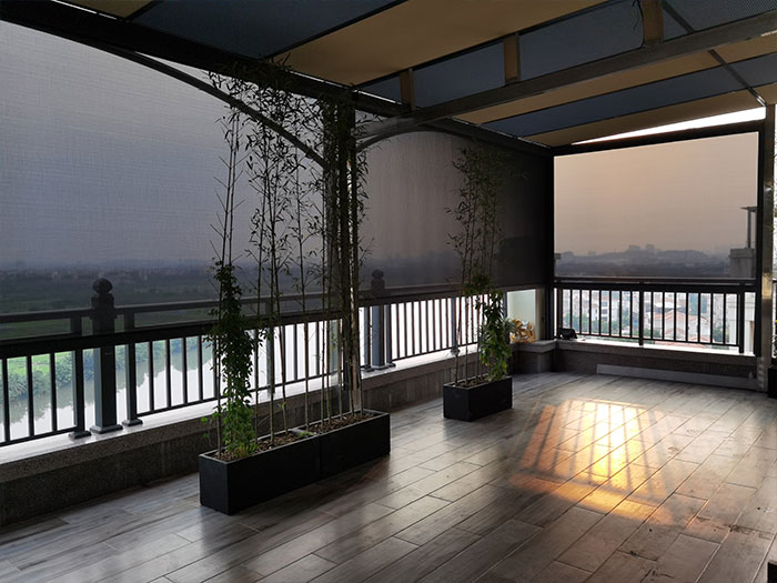 遮陽電動防風卷簾系統