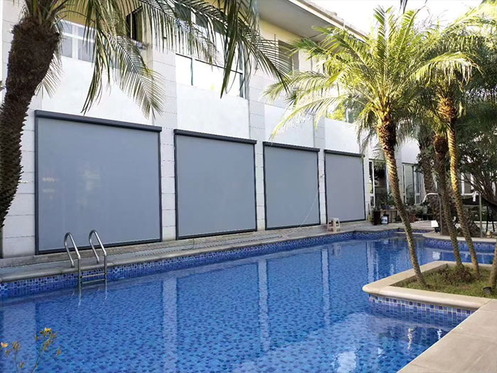 遮陽電動防風卷簾系統