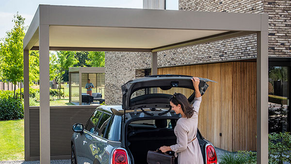 明陽遮陽電動百葉涼亭在汽車4S專賣店應用有哪些？